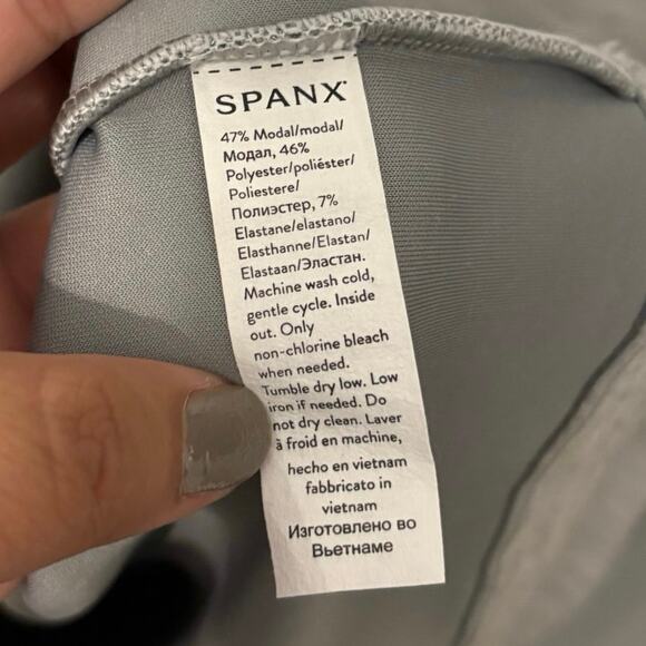 Spanx Air Essentials Grey Heather Tank Sleeveless Midi Dress Size Large - Picture 7 of 8